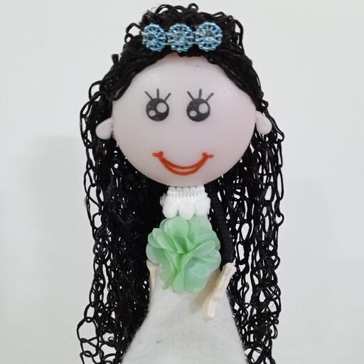استند عروسک سوزی مدل عروس عروسک باربی عروس با موی مشکی رنگ طرح جدید 