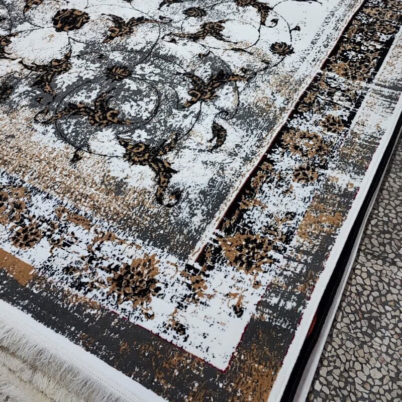 فرش ارزان تلما طلاکوب کرم،12متری،بی سی اف،تراکم 700، از مجموعه فرش امیران 