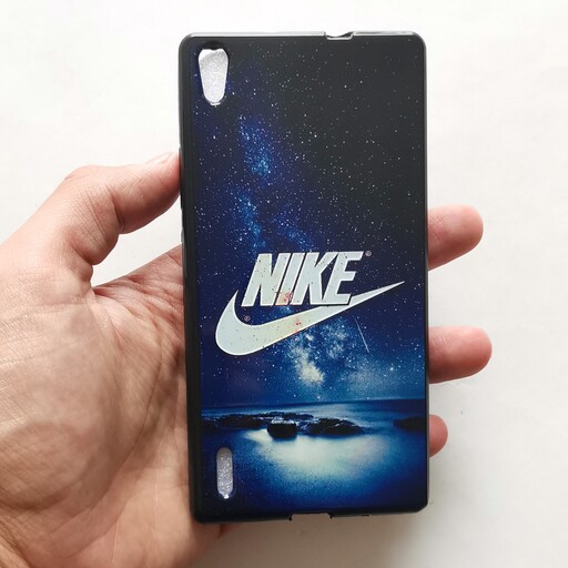 قاب طرحدار  ژله ای NIKE آبی مناسب گوشی هوآوی P7