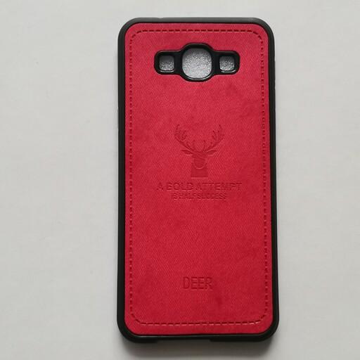 قاب طرح پارچه ای ژله ای Deer قرمز درجه یک گوشی سامسونگ A8 2015 یا A8000