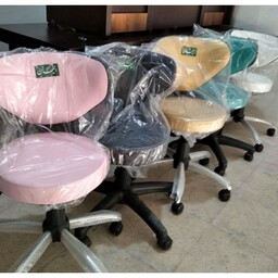 صندلی استادکار تابوره آرایشی پایه پلاستیکی برند جهان فلز (هزینه حمل بعهده خریدار و بصورت پسکرایه)