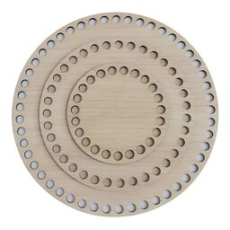 کفی تریکو بافی مدل دایره مجموعه 3 عددی  به قطرهای  10 و 15 و 20 سانتی متر