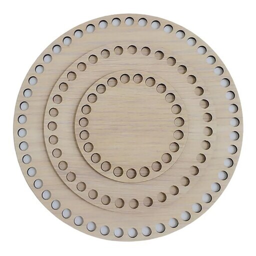 کفی تریکو بافی مدل دایره مجموعه 3 عددی  به قطرهای  15 و 20 و 25 سانتی متر