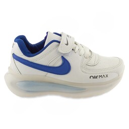 کفش ورزشی بچه گانه F.R.D طرح نایک KRM ( سفید - آبی )

