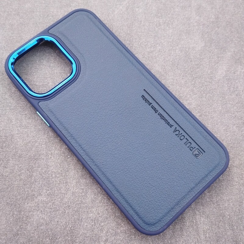 گارد  -  قاب -  کاور چرمی آبی Puloka مناسب برای ( آیفون 13 پرومکس) iPhone 13 Pro Max - iPhone 13 Promax - iphone13promax