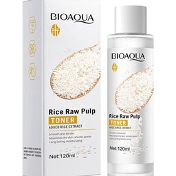 تونر برنج 120 میل مدل Rice Raw Pulp بیوآکوا BIOAQUA