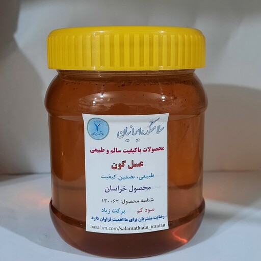 عسل گون خراسان وزن 460 گرم با ظرف 500 گرم سلامتکده ایرانیان