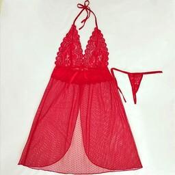 لباس خواب کوتاه قرمز