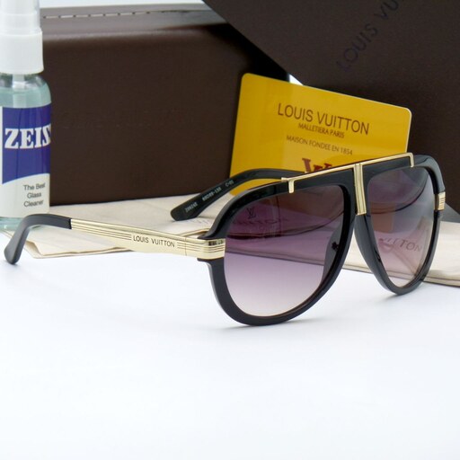 عینک آفتابی لوکس و کمیاب خلبانی مردانه ال وی LV UV400 Z0624E
