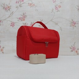 کیف آرایشی بهداشتی و لوازم شخصی با بند دوشی کد قرمز