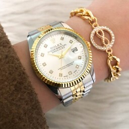 ساعت رولکس دخترانه به همراه دستبند