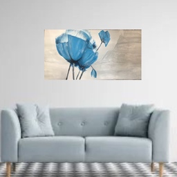 تابلو دکوراتیو برجسته دست ساز طرح گل آبی
