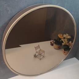 اینه آینه برنز دکوراتیو قطر 37 قاب ام دی اف طلایی 
