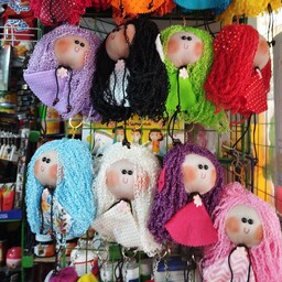 عروسک دست باف مو فر در رنگ بندی های مختلف