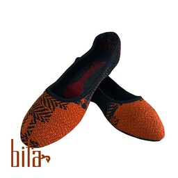 کفش سنتی سایز  37 کفش جاجیم دستباف نارنجی 