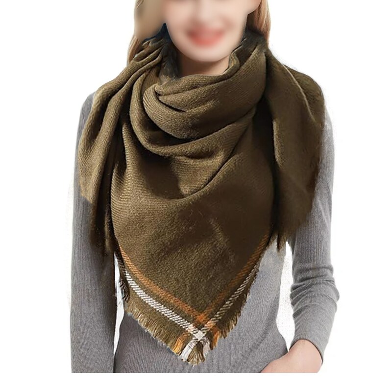 اسکارف کشمیر روسری بزرگ پتویی پشمی مربع مناسب مهمانی سفر کمپینگ محصول ترکیه