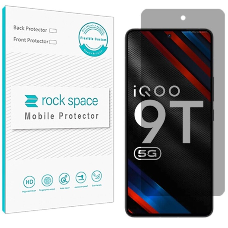 گلس پرایوسی (حریم شخصی)نانو و ضد ضربه گوشی ویوو iQOO 9T برند راک اسپیس 
