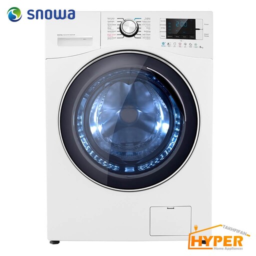 ماشین لباسشویی اسنوا SWM-84W40 سفید 8 کیلویی سری اکتا