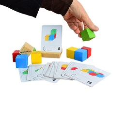 بازی فکری-اسباب بازی فکری دارمازو مدل بازی آموزشی مکعب رنگی برای تقویت هوش و حافظه مناسب همه سنین