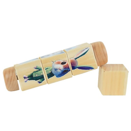 اسباب بازی چوبی مدل پازل  سه تایی مناسب برای کودکان 3 تا 5 سال