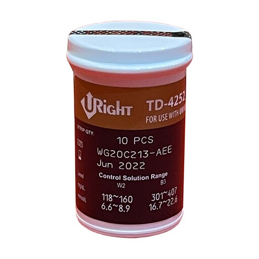 نوار تست قند خون یورایت طلایی uright TD-4252