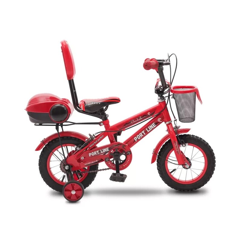 دوچرخه سایز 12 ، برند پورت لاین ، مدل چیچک ، رنگ قرمز 