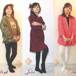 جوراب شلواری دخترانه زمستانه ساده در 12 رنگ متنوع و از نوزاد تا14 سال