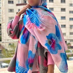 شال نخی تابستانی رنگ صورتی کالکشن جدید شال زنانه با قیمت مناسب r133