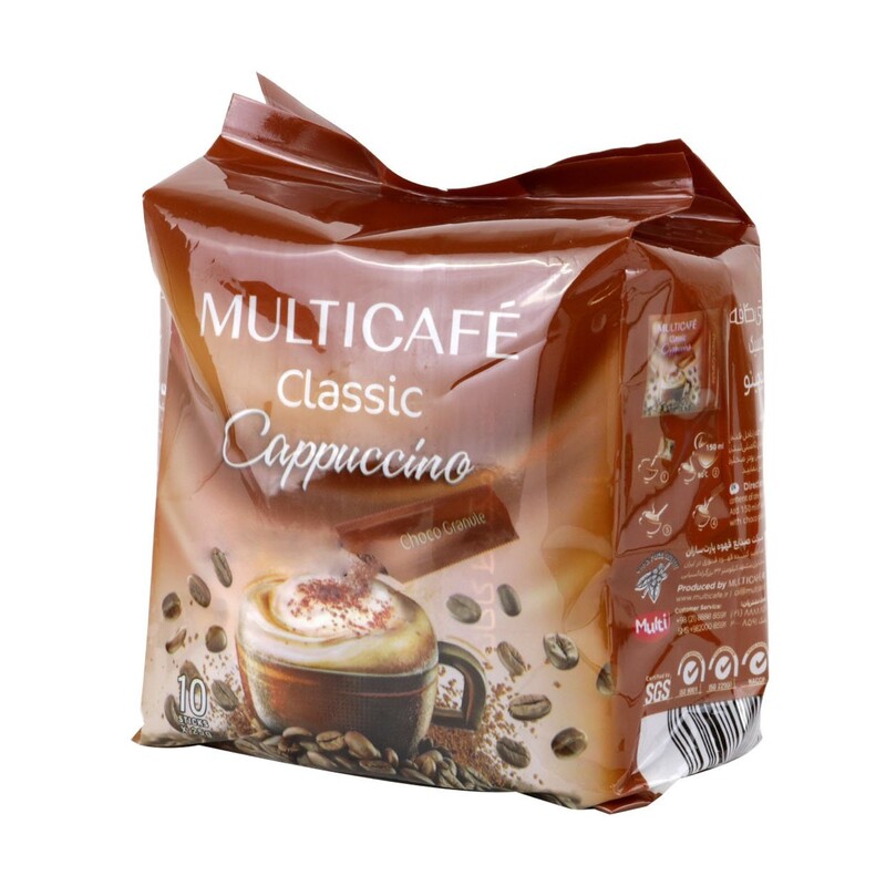 کاپوچینو کلاسیک  به همراه پودر مخلوط کاکائو 20 عددی مولتی کافه اروجینال 