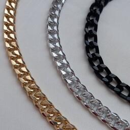 زنجیر آلومینیوم تراش دار در سه رنگ مشکی،طلایی،نقره ای فروش بصورت متری
