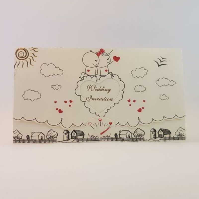 کارت عروسی 100 عددی با چاپ رنگی و کیفیتی بی نظیر طرح کد 188