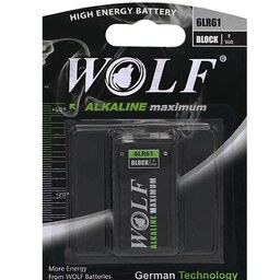 باتری کتابی Wolf مدل Alkaline Maximum 6LR61 Block 9V