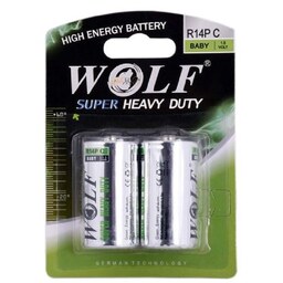 باتری متوسط WOLF کارتی 2عددی R14P C