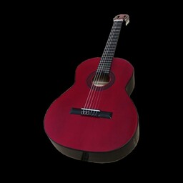 گیتار کلاسیک رنگ قرمز  مارک CLASSIC همراه با سافت کیس ضدضربه و پیک(مضراب گیتار ) و ارسال رایگان