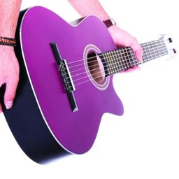 گیتار کلاسیک رنگ بنفش مدل کاتوی مارک CLASSIC به همراه سافت کیس ضدضربه و پیک(مضراب گیتار) و ارسال رایگان
