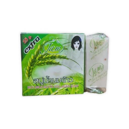 پک  عمده صابون شیر برنج جم 12عددی Jam تایلندی 65 گرم
