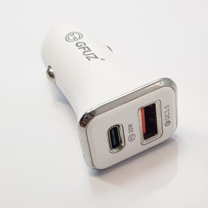 فندکی اورجینال GFUZ مدل CR42 ک پورت USB یک پورت PD یا همون تایپ سی فست شارژ خروجی 3.4A