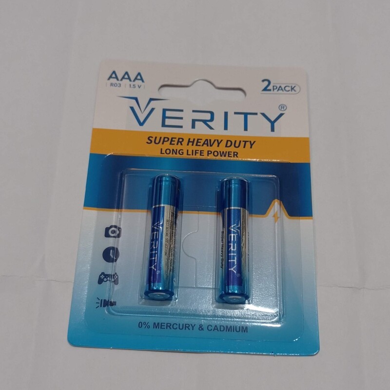 باتری Verity سایز  نیم قلمی (2 تایی)