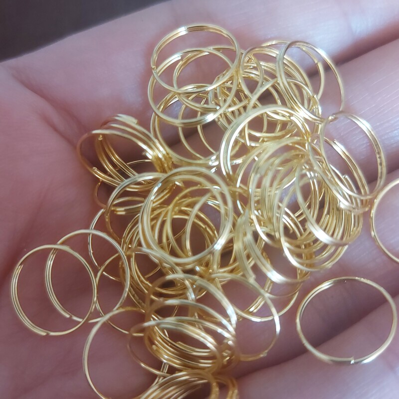 حلقه اتصال کریستال رنگ طلایی با آبکاری درجه 1 جنس زخیم