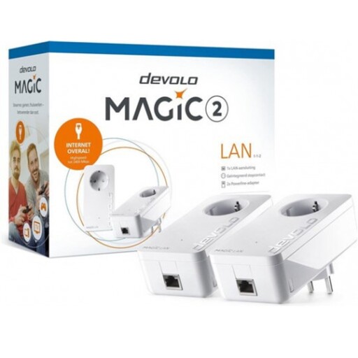 کیت2عددی آداپتور کابل شبکه قابل گسترش devolo MAGic 2
سرعت انتقال 2400 مگابیت برثانیه برد 500 متر بارآمازون