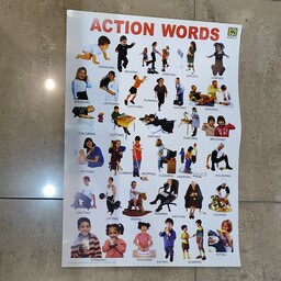پوستر آموزشی زبان انگلیسی Action Words 