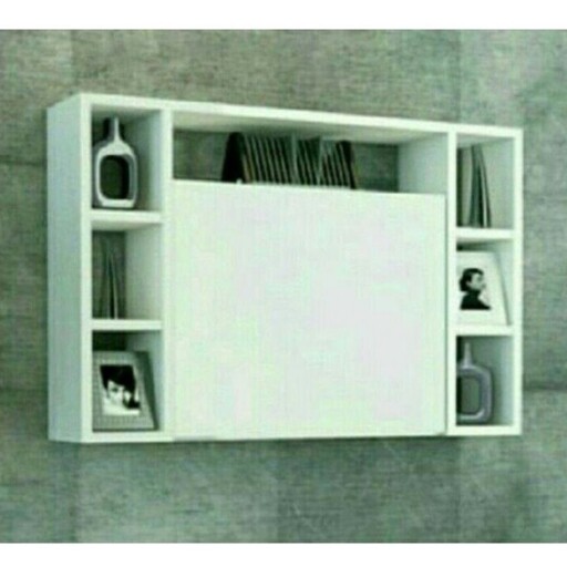 میز لپ تاپ و کتابخانه تاشو mdf