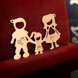 پلاک نقره با عیار 925 جواهری با روکش طلا پلاک چند اسمی خانواده 