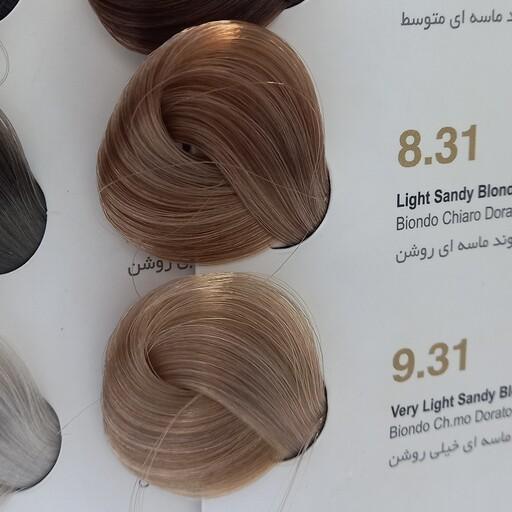 رنگ موی اسکالیم سری ماسه ای از 7تا 9مخصوص موهای کراتین شده low ammonia