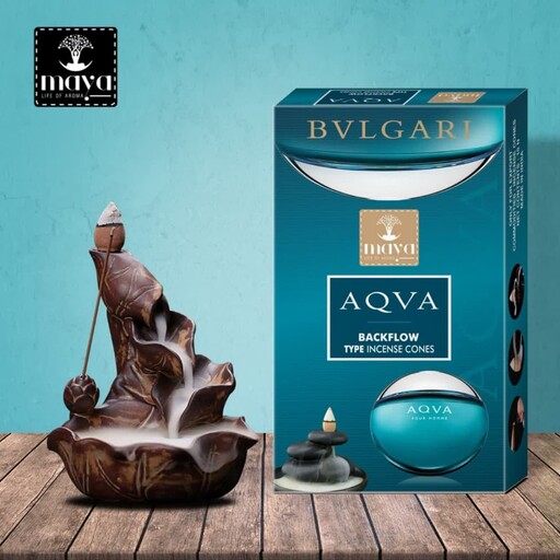 عود خوشبو کننده آبشاری مایا maya مدل آکوا بلگاری ( آکوا بولگاری ) Bvlgari Aqva