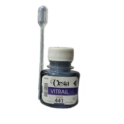 رنگ ویترای بنفش  وستا - کد  violet 441 - چهل میل - همراه با قطره چکان 