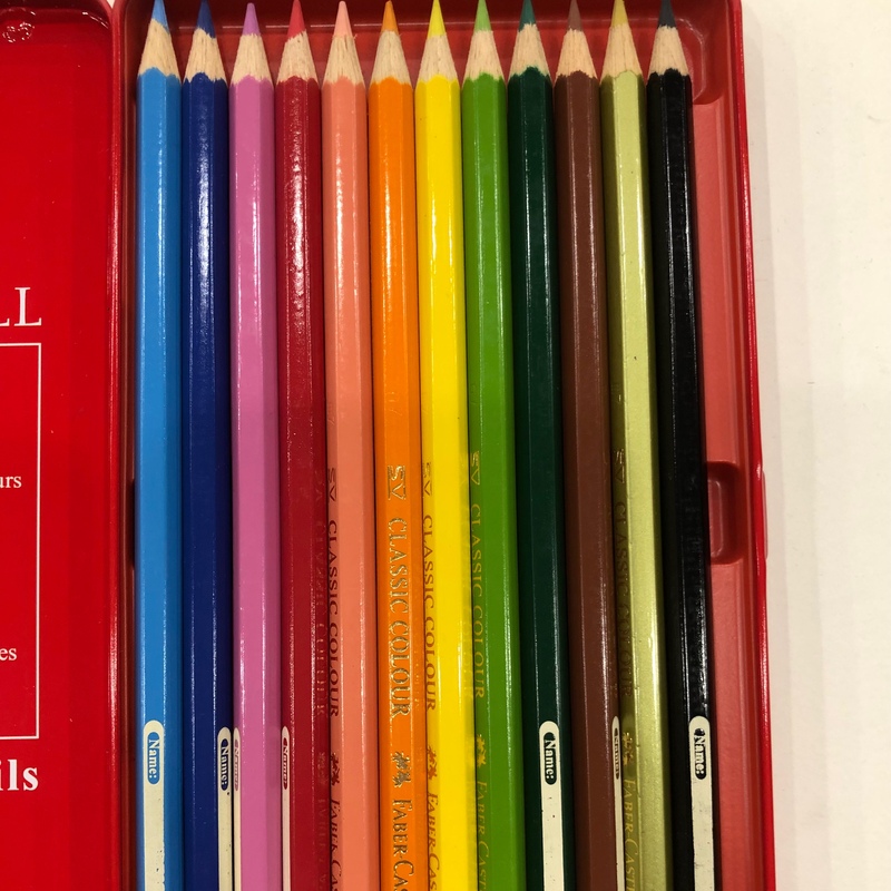 مداد رنگی 12 رنگ جعبه فلزی فابر کاستل
