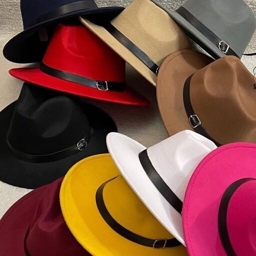 کلاه خاخامی درجه یک وارداتی کلاه فدورا کلاه خاخامی مشکی کلاه خاخامی قرمز کلاه خاخامی سفید ، دارای بند تنظیم سایز داخلی