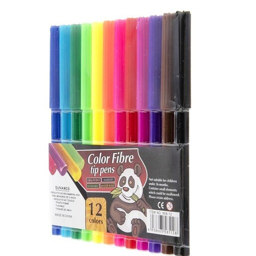 ماژیک رنگ آمیزی مدل Color Fibre بسته 12 عددی