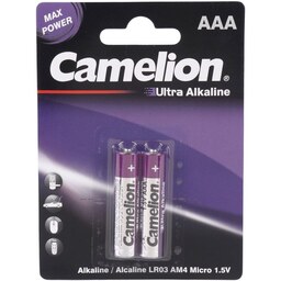 باتری دوتایی نیم قلمی Camelion Ultra Alkaline LR03 AM4 1.5V AAA